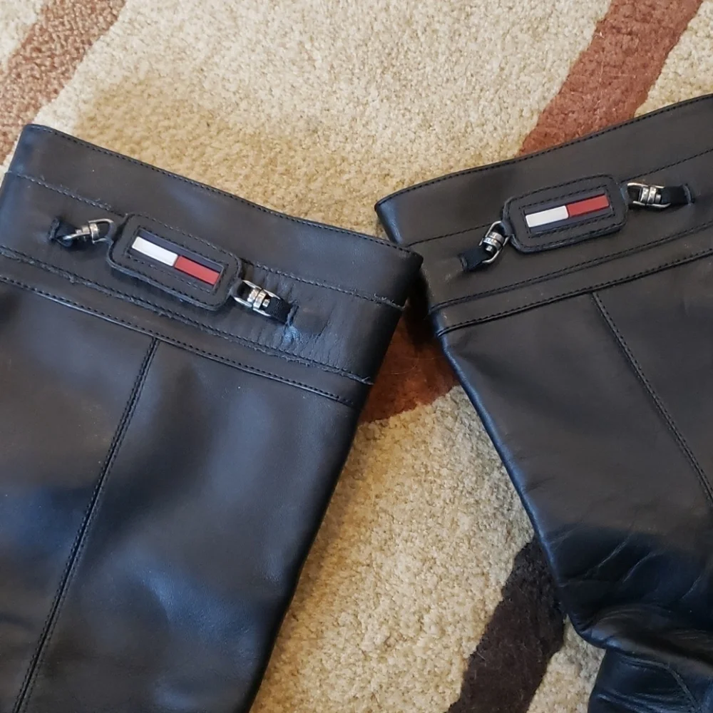 Tommy hilfiger black boots stars